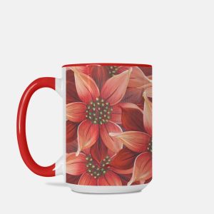 Poinsettias All Over Mug